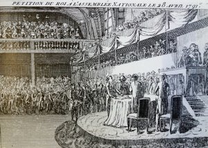King Louis XVI Asks the Assembly by Gravure non signée